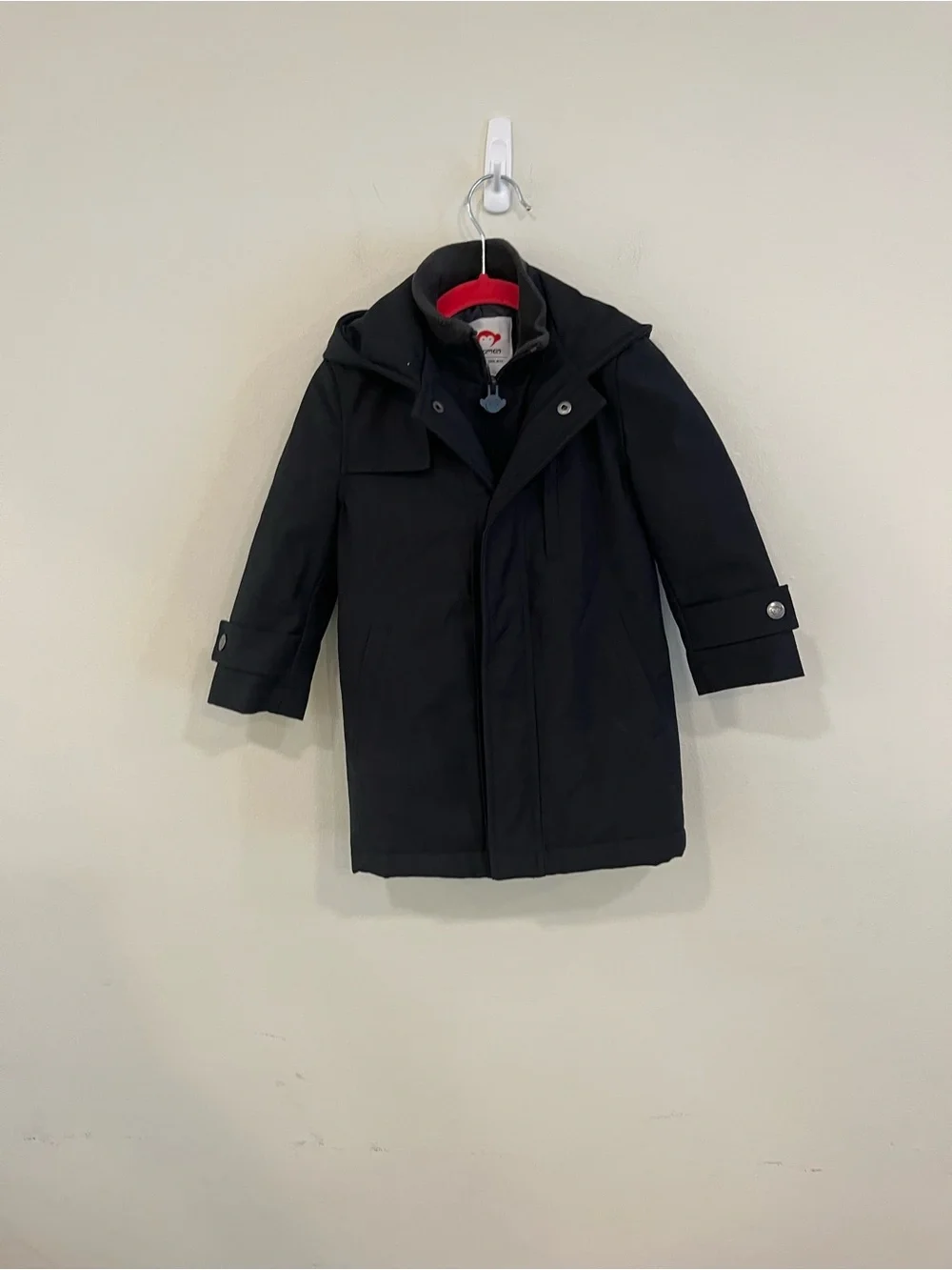 Appaman Black Pea Coat with Hood for Kids